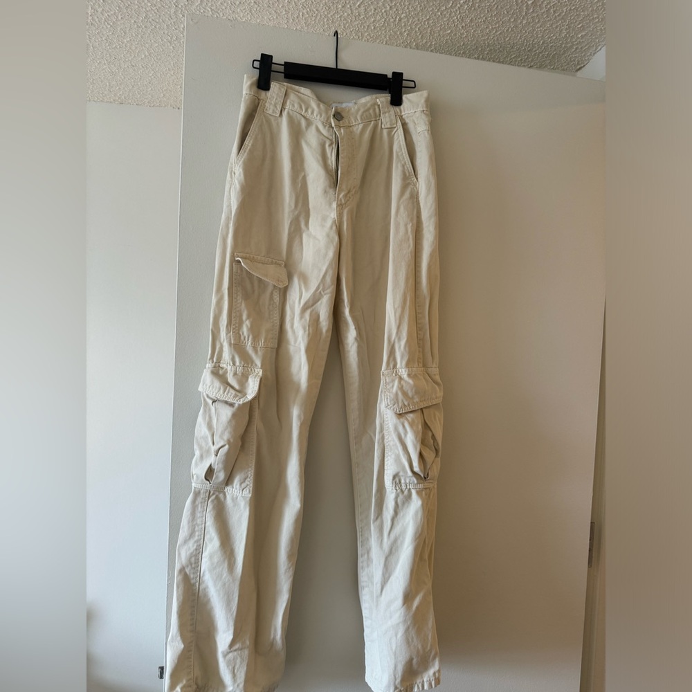 Zara cream cargo pants
